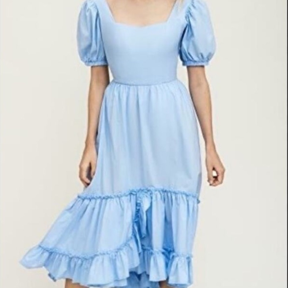 English Factory Square Neck Ruffle Dress